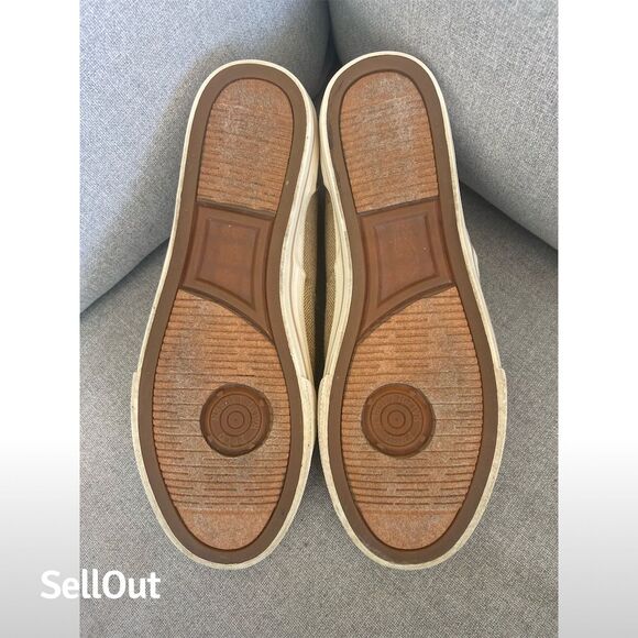 Polo Ralph Lauren Vaughn Men's Beige Sneakers Size 10 D Casual Shoes - Picture 8 of 9